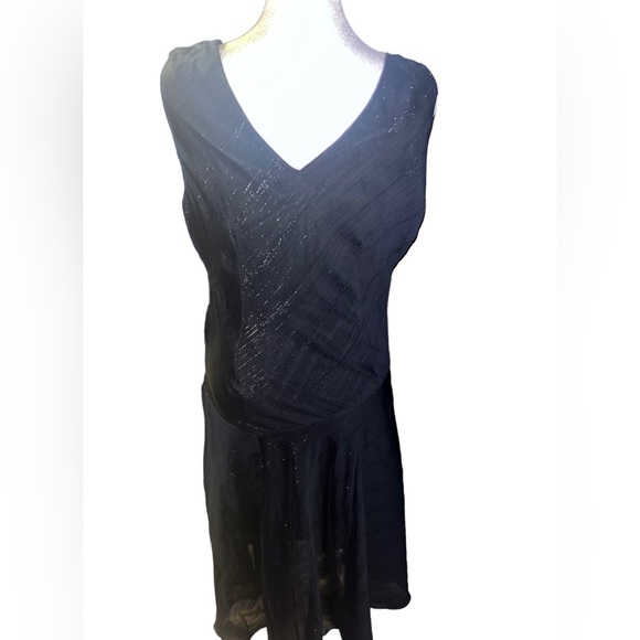 90s BBY Y2K Rabbit Rabbit Rabbit Designs Asymmetrical Black Dress - Picture 3 of 3